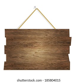 Wood Board, With Gradient Mesh, Vector Illustration