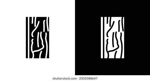 Icono de tablero de madera Esquema de conjunto de Vector plano