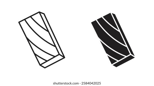 Wood board icon set in thin line. vector illustrations for web