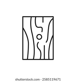 Wood board icon. simple thin line vector icon