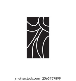 Wood board icon Vector flat thin line illustration