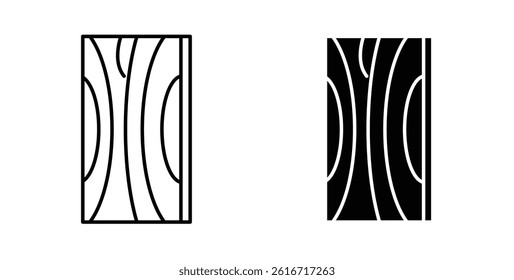 Wood board icons set for website design