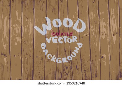 Wood board isolated vector background.