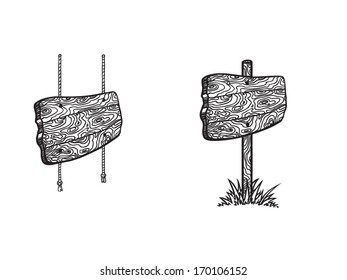 wood board. vector illustration