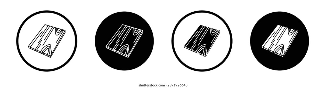 Wood Board vector illustration set. Wood board vector illustration symbol for UI designs in black and white color.