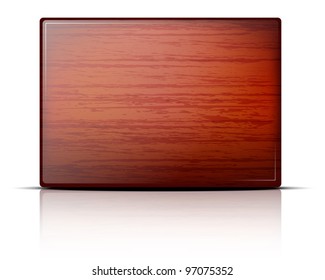 Wood board for your text. Vector illustration.