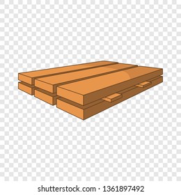 Wood boards icon. Cartoon illustration of boards vector icon for web design