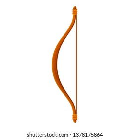 Wood bow icon. Cartoon of wood bow vector icon for web design isolated on white background