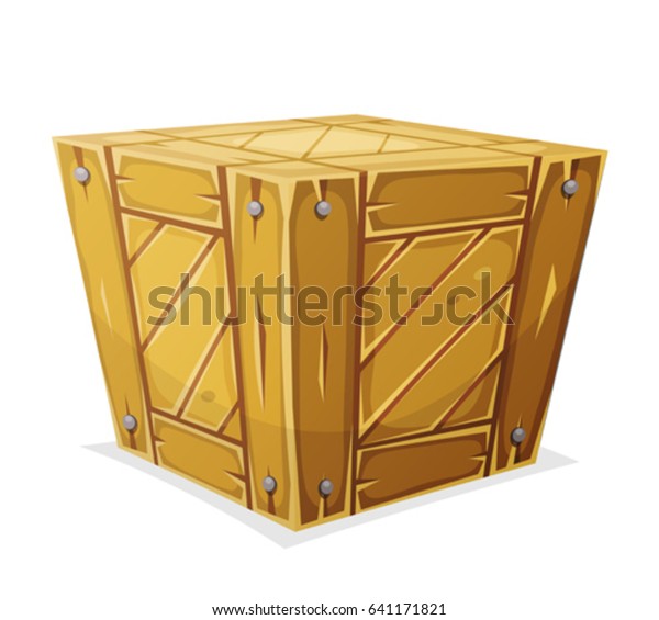 Wood Box Illustration Cartoon Wood Box Stock Vector (Royalty Free ...