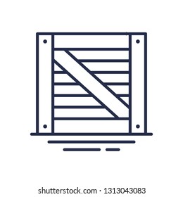 Wood Box Vector Icon