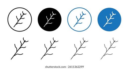 wood branch icon Flat art illustration in outline
