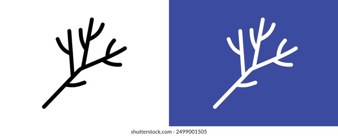 wood branch icon logo sign set vector outline