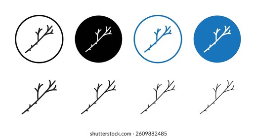 wood branch icon Simple thin outline