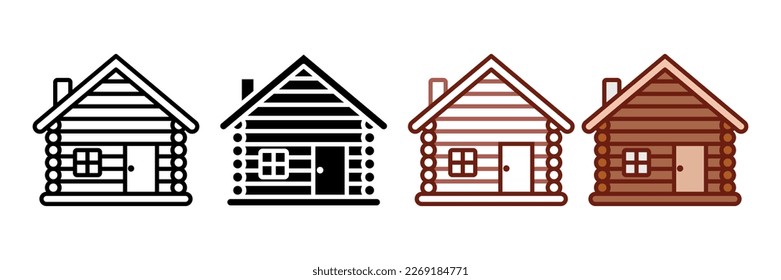 Wood cabin icon. sign for mobile concept and web design. vector illustration