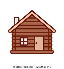 Icono de cabina de madera. inicio de sesión para concepto móvil y diseño web. ilustración vectorial