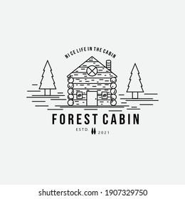 wood cabin logo vector illustration design graphic