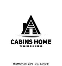 wood cabins design  creative idea vector design inspiration