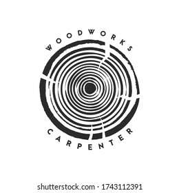 wood and carpenter logo  icon and template