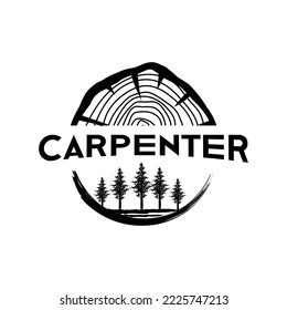 wood and carpenter logo icon and vector