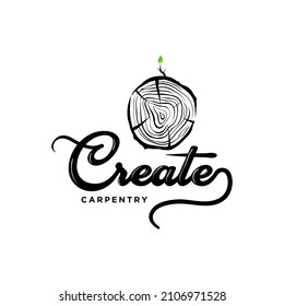 wood and carpentry logo, icon and vector