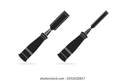 Wood carving chisel carpentry tools vector illustration