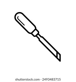 cincel de talla de madera - icono de Vector