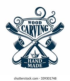 wood carving logo