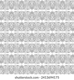 wood carving pattern illustration, simple decoration illustration art