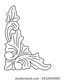 wood carving pattern illustration, vector art