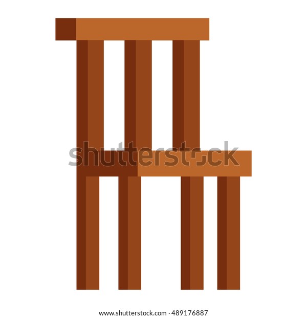 Wood Chair Isolated Vector Illustration Stock Vector (Royalty Free ...