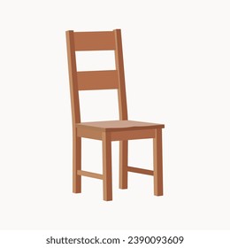 Wood Chair Vector illustration. Isolated