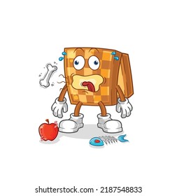 the wood chess burp mascot. cartoon vector