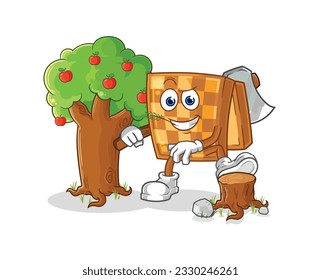 the wood chess Carpenter illustration. character vector