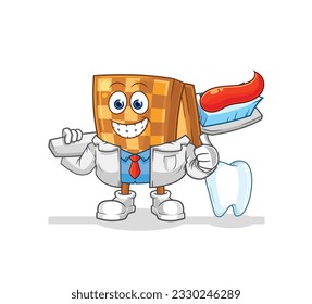 the wood chess dentist illustration. character vector