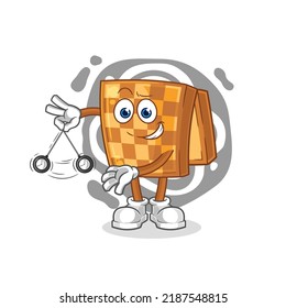 the wood chess hypnotizing cartoon. cartoon mascot vector