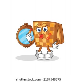 the wood chess make up mascot. cartoon vector