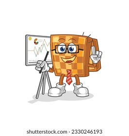 the wood chess marketing character. cartoon mascot vector