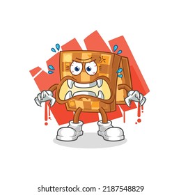 the wood chess monster vector. cartoon character