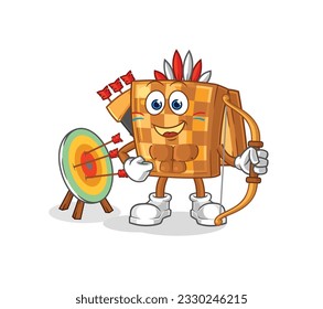 the wood chess native american tribe. cartoon mascot vector