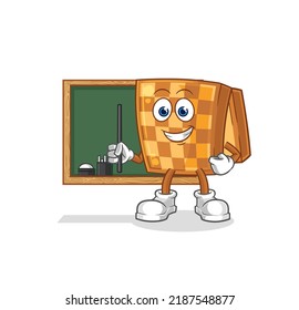 the wood chess teacher vector. cartoon character