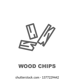 Wood chips icon. Element of row matterial icon. Thin line icon for website design and development, app development. Premium icon