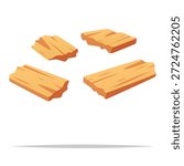 Wood chips vector isolated illustration