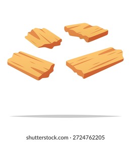 Ilustración aislada de Vector de virutas de madera