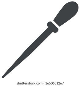 Wood chisel icon on white background	