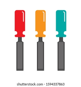 wood chisel icon. vector illustration elements