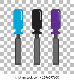 wood chisel icon. vector illustration elements