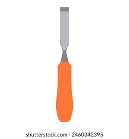 Wood Chisel for Precision Carving and Sculpting, Carpentry Tool, Flat Vector Illustration Design