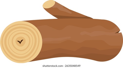Wood Chunks Tree Trunks Graphic Illustration