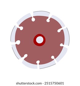 carbeto de metal, velocidade de espessura, durabilidade de precisão sinal de lâmina de serra circular de madeira. símbolo isolado ilustração vetorial