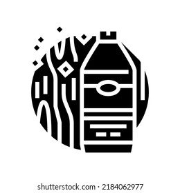 wood cleaner detergent glyph icon vector. wood cleaner detergent sign. isolated symbol illustration